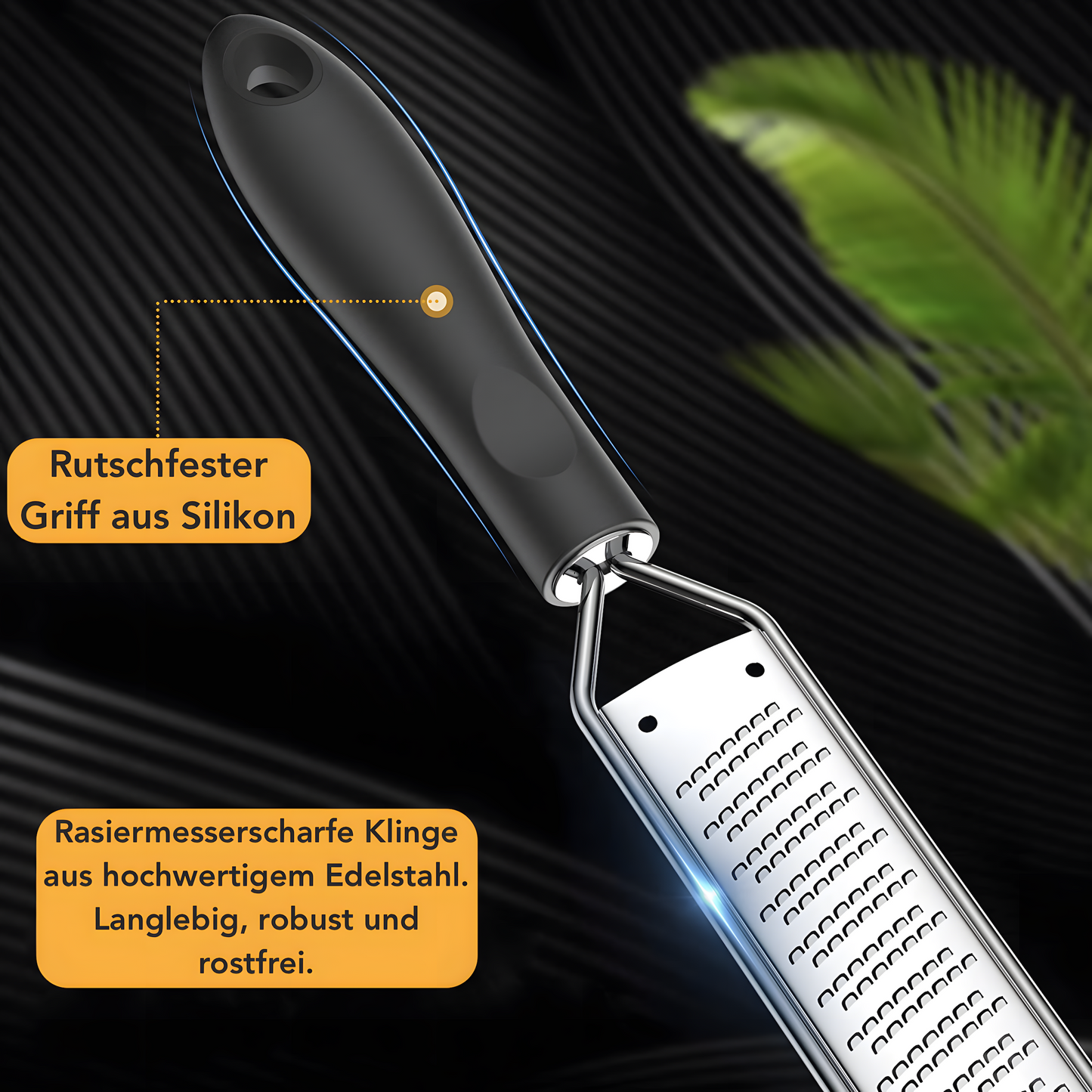 Zester grater made of stainless steel hand grater with protective cover