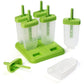 Plastic ice lolly molds on a stick, green - 6 pieces