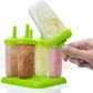 Plastic ice lolly molds on a stick, green - 6 pieces