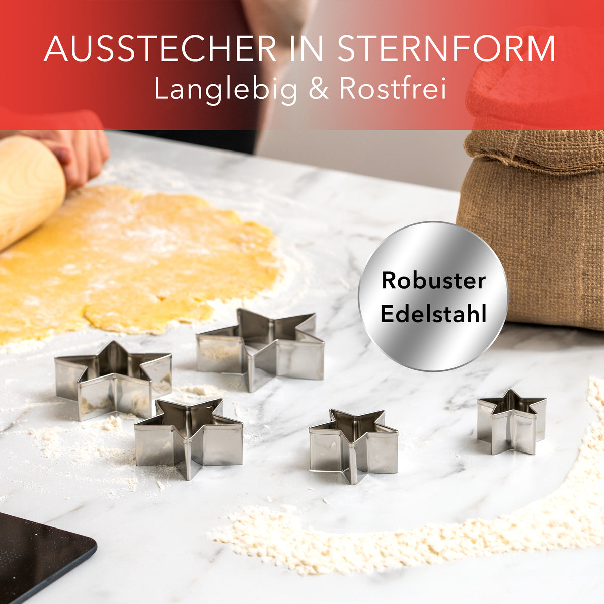 AVANA Ausstechformen aus Edelstahl Sterne