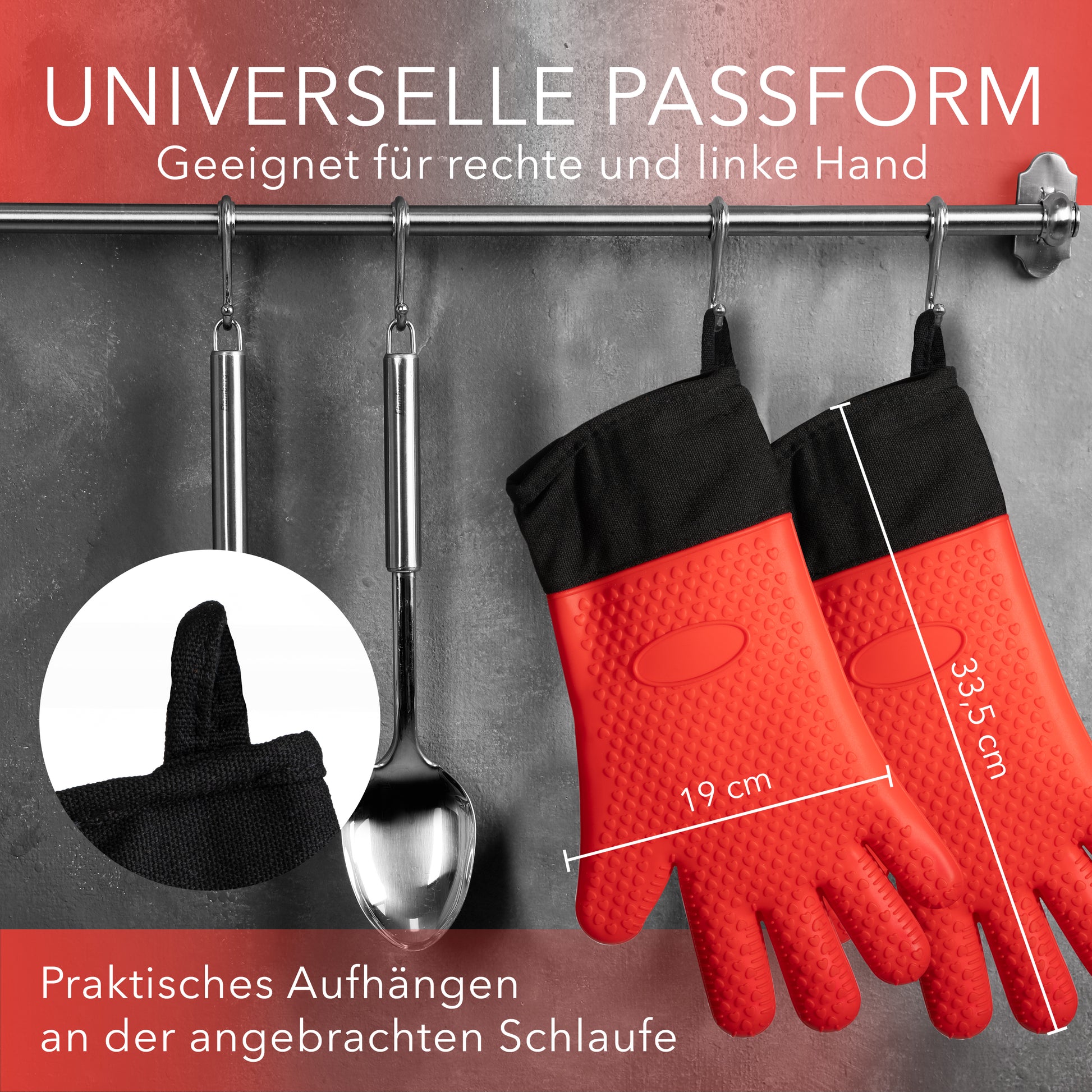 AVANA Ofenhandschuhe aus Silikon mit Fingern