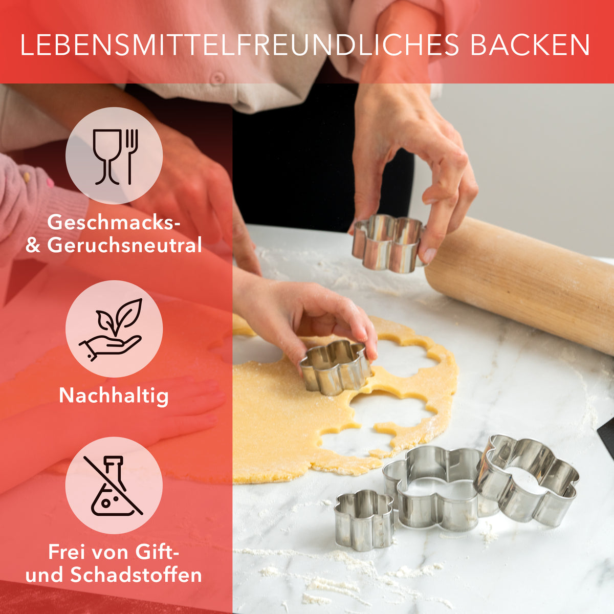 AVANA Ausstechformen aus Edelstahl Blumen
