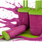 Plastic ice lolly molds on a stick, green - 6 pieces