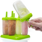 Plastic ice lolly molds on a stick, green - 6 pieces