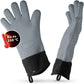 Ofenhandschuhe aus Silikon mit Fingern - Grau