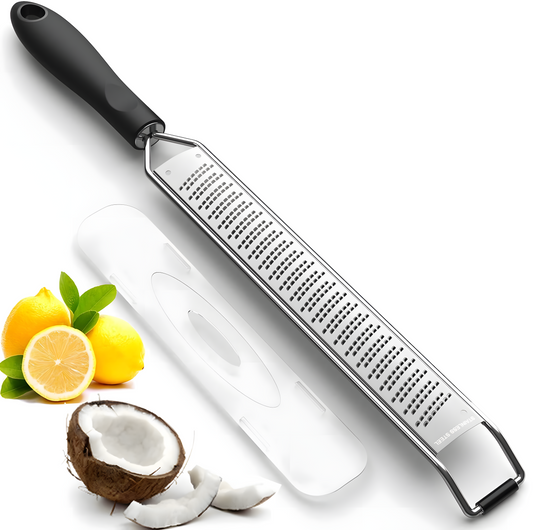 Zester grater made of stainless steel hand grater with protective cover 