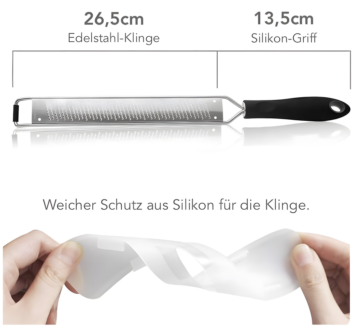 Zester grater made of stainless steel hand grater with protective cover 