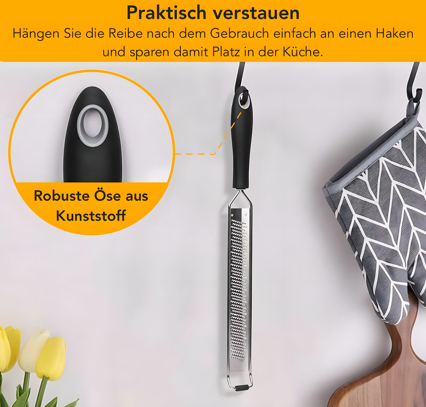 Zester grater made of stainless steel hand grater with protective cover 