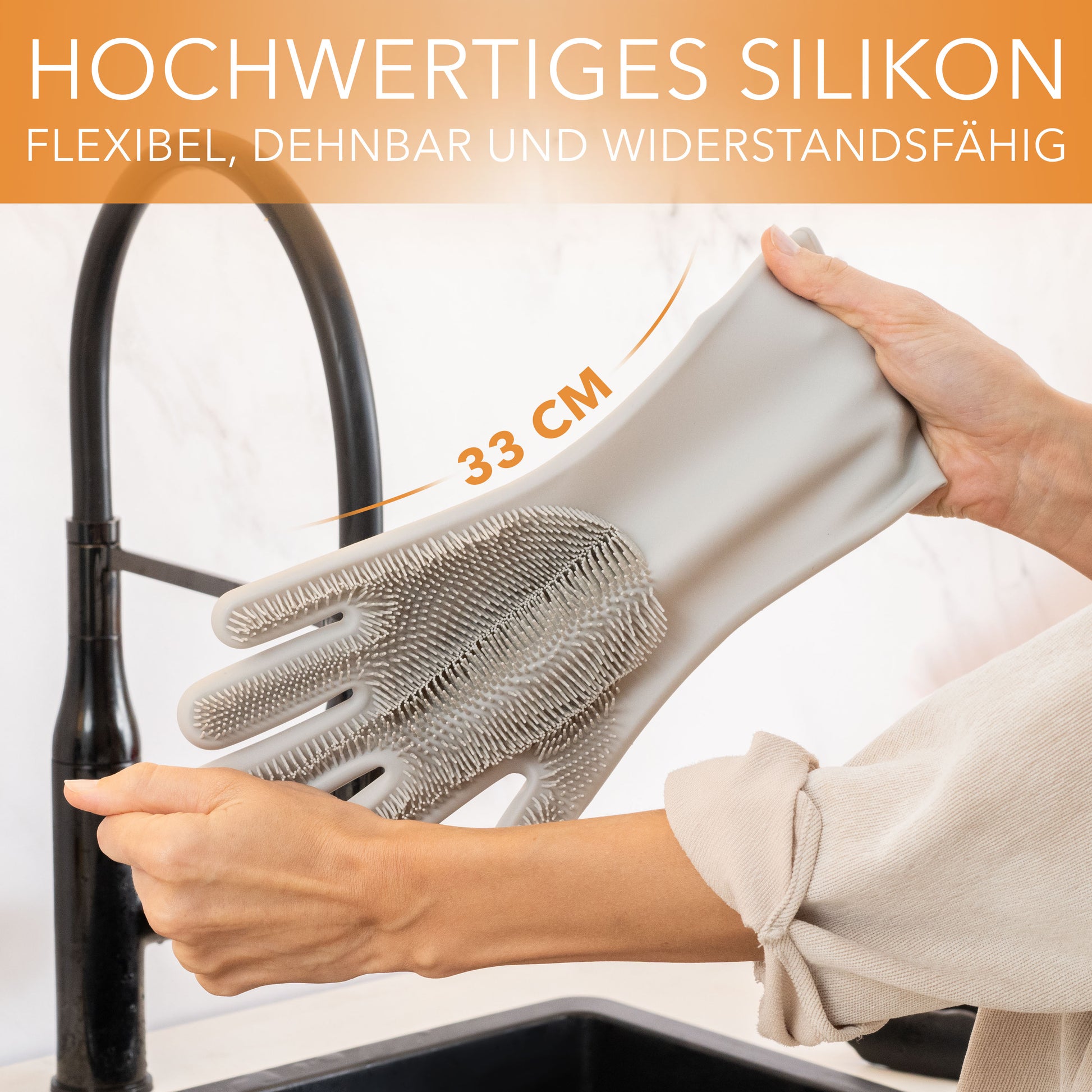 handschuhe silikon AVANA Spülhandschuhe aus Silikon mit Wash Scrubber