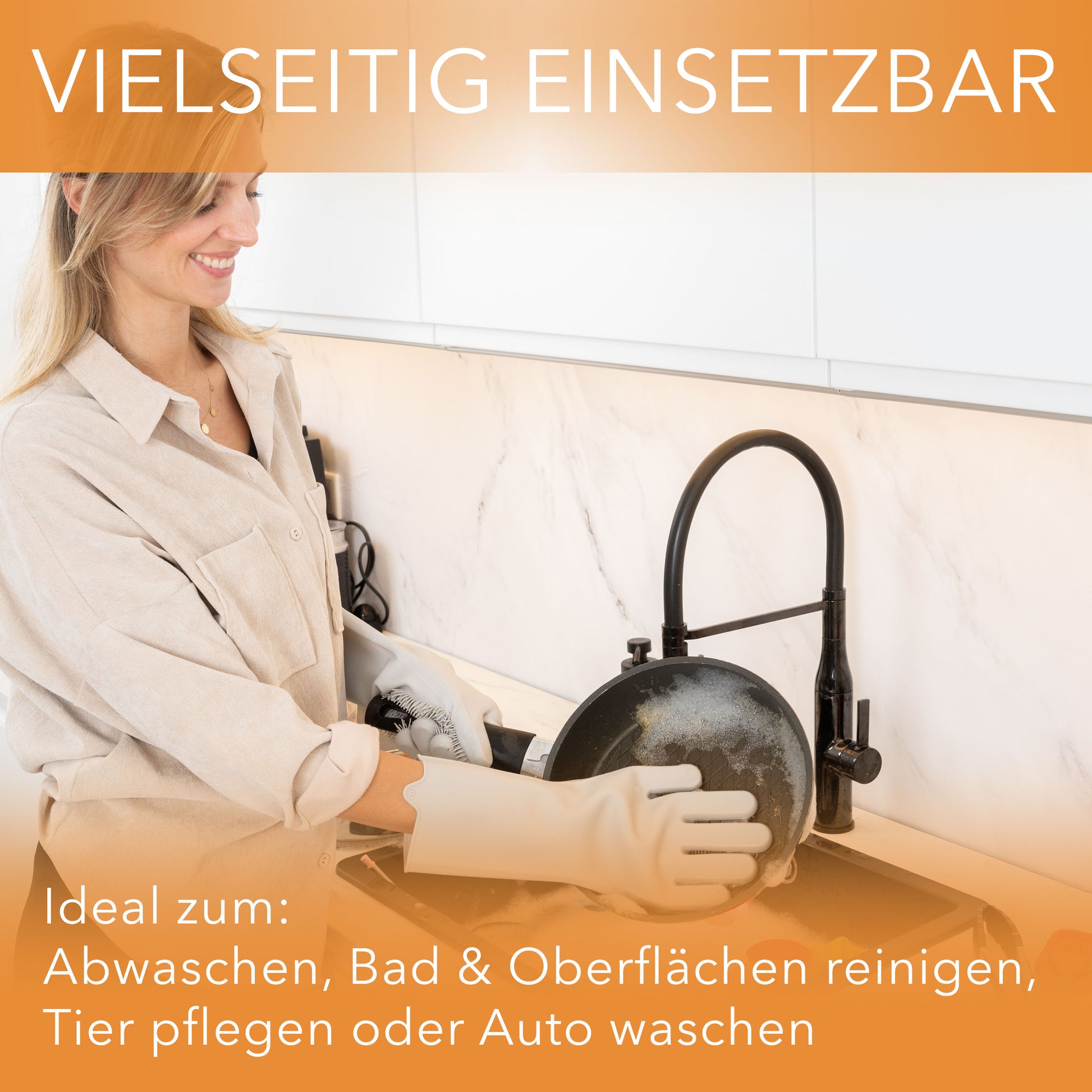 AVANA Spülhandschuhe aus Silikon mit Wash Scrubber