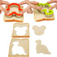 Stainless steel cookie cutters sandwich cutter mouse dinosaur - set of 2