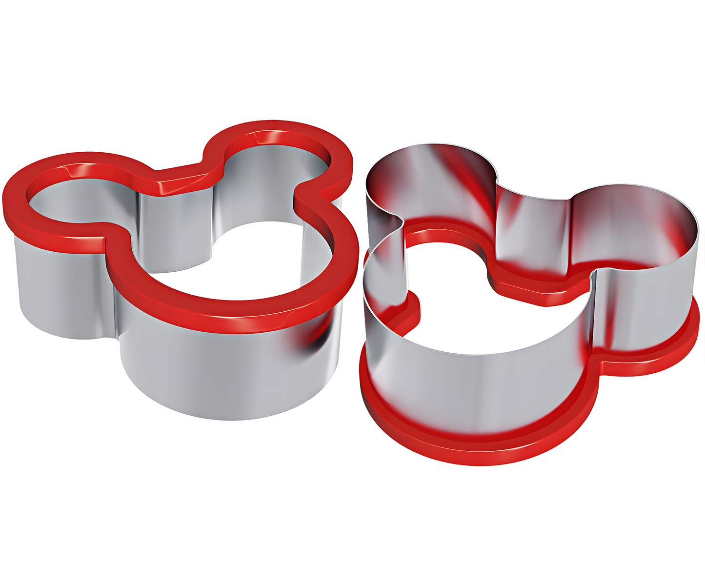 Stainless steel sandwich cutter mouse cookie cutters - set of 2