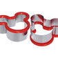Stainless steel sandwich cutter mouse cookie cutters - set of 2