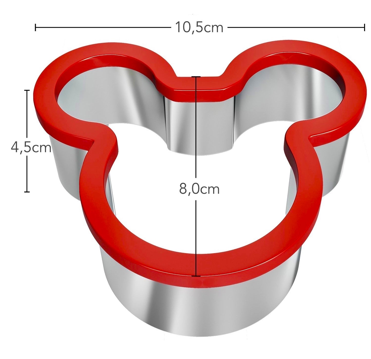 Stainless steel sandwich cutter mouse cookie cutters - set of 2