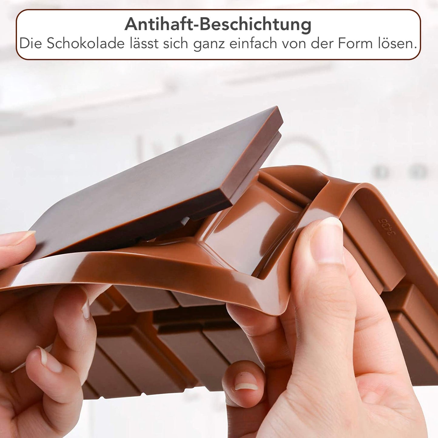 Schokoladenform aus Silikon für 6 Tafeln - Form 1