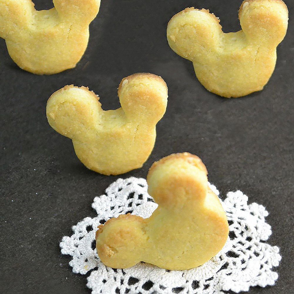 Stainless steel sandwich cutter mouse cookie cutters - set of 2